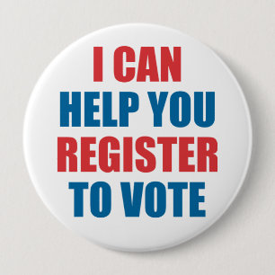 BADGE ROND 10 CM JE PEUX VOUS AIDER À VOTER