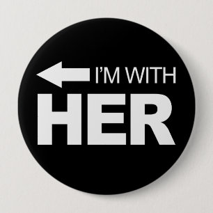 Badge Rond 10 Cm Je suis avec elle (gauche) - .png
