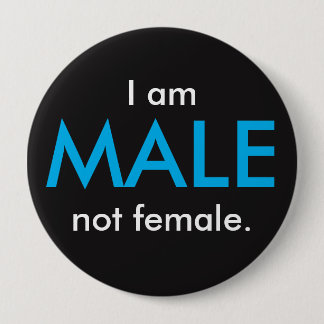 Badge Rond 10 Cm Je suis le bouton MASCULIN