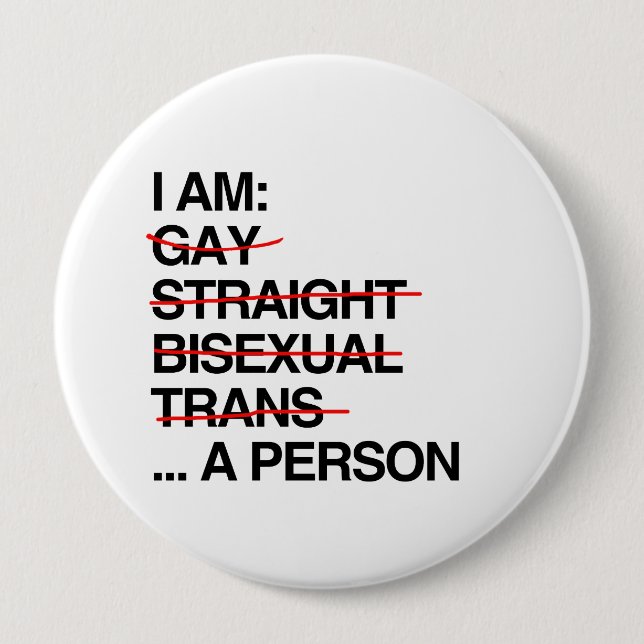 BADGE ROND 10 CM JE SUIS UNE PERSONNE (Devant)