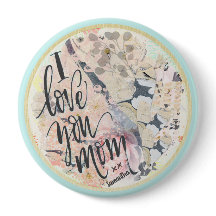 Je T'Aime Maman Jolie Aquarelle Vert N'Importe Que