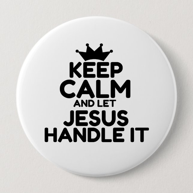 BADGE ROND 10 CM JESUS (Devant)