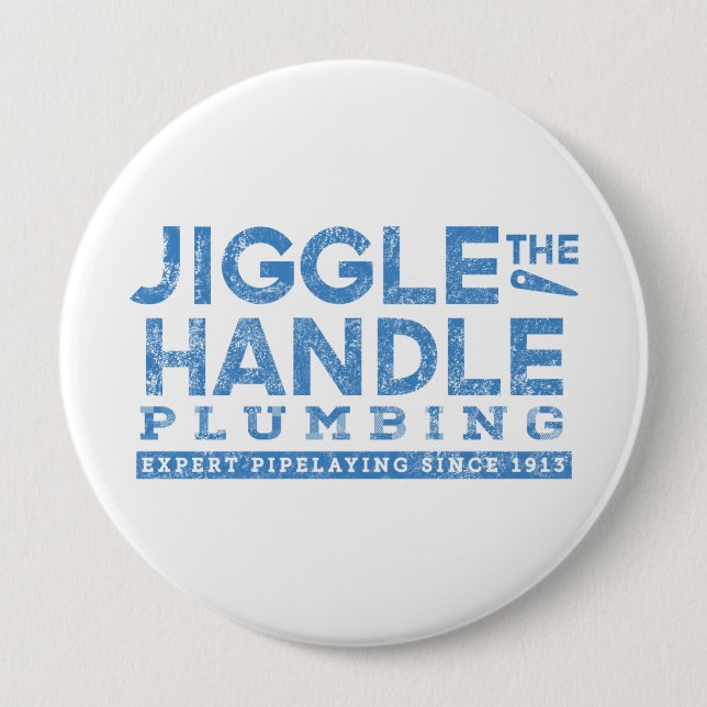 Badge Rond 10 Cm Jiggle la poignée de plomberie (Devant)