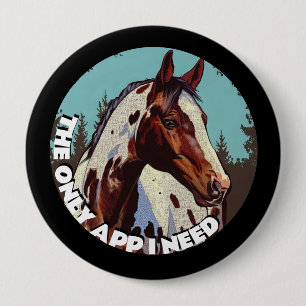 Badge Rond 10 Cm Jolie Appaloosa