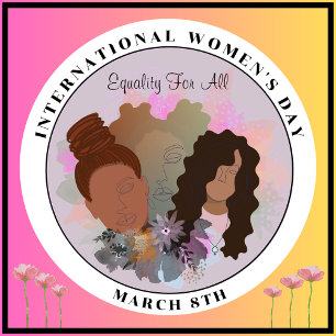 Badge Rond 10 Cm Journée internationale de la femme Égalité pour to