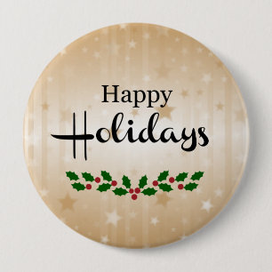 Badge Rond 10 Cm Joyeuses fêtes