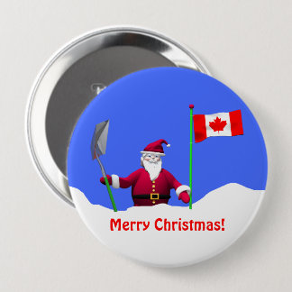 Badge Rond 10 Cm Joyeux Noël Père Noël au Canada