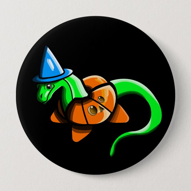 Badge Rond 10 Cm Joyeux Samhain ! ! (Devant)