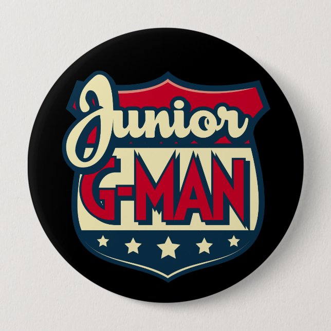 Badge Rond 10 Cm Jr. bouton de G-Man (Devant)