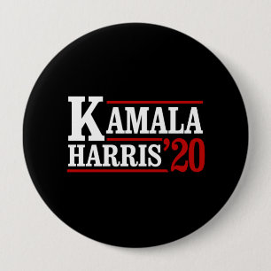 Badge Rond 10 Cm Kamala Harris pour le président en 2020 - blanc -