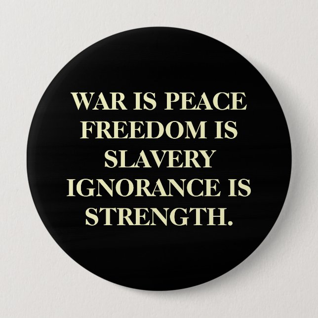 Badge Rond 10 Cm La guerre est paix (Devant)