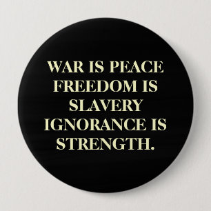 Badge Rond 10 Cm La guerre est paix
