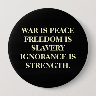 Badge Rond 10 Cm La guerre est paix