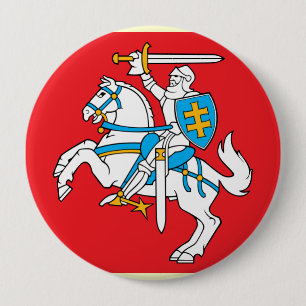 Badge Rond 10 Cm La Lithuanie, Lithuanie