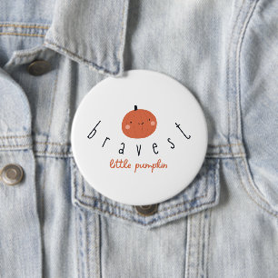 Badge Rond 10 Cm la plus courageuse petite citrouille Bouton cancer