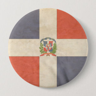 BADGE ROND 10 CM LA RÉPUBLIQUE DOMINICAINE