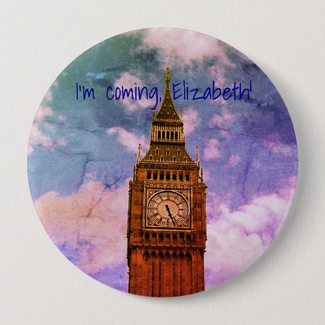 Badge Rond 10 Cm La vie nocturne à Londres (Devant)