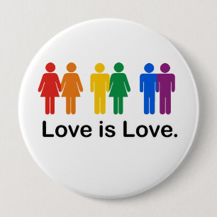 Badge Rond 10 Cm L'amour est amour