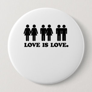 Badge Rond 10 Cm L'amour est amour