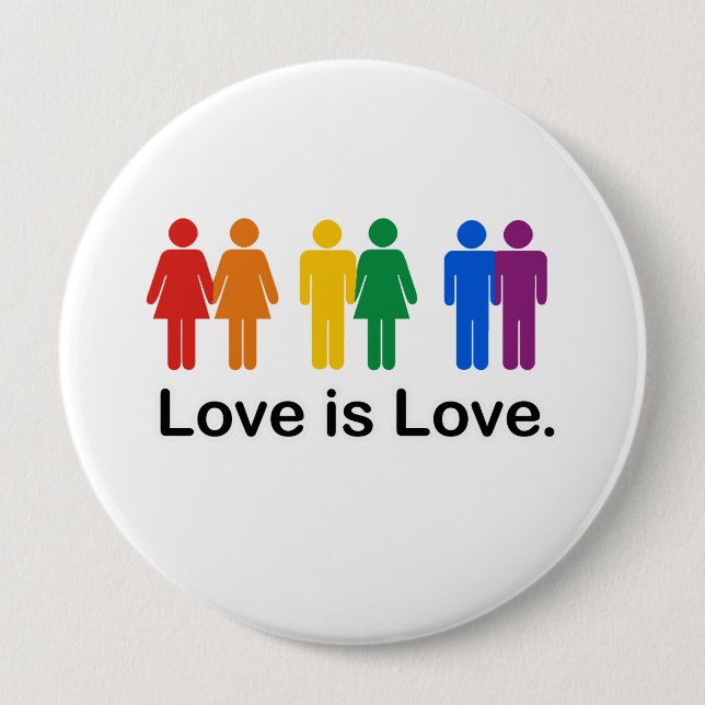 Badge Rond 10 Cm L'amour est amour (Devant)