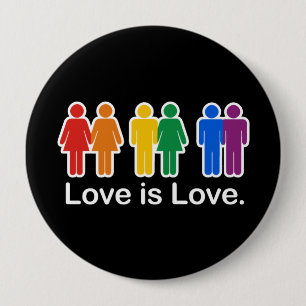 BADGE ROND 10 CM L'AMOUR EST BASIC D'AMOUR