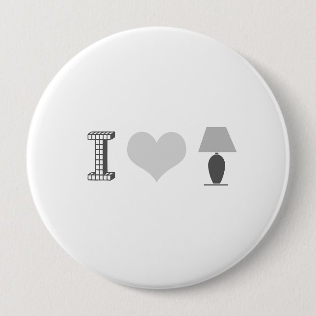 BADGE ROND 10 CM LAMPE DU COEUR (Devant)