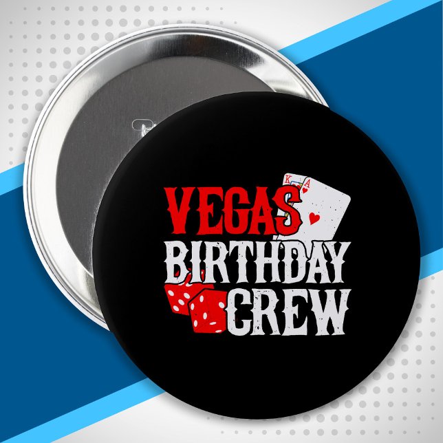 Badge Rond 10 Cm Las Vegas Birthday (Créateur téléchargé)
