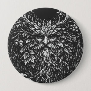 Badge Rond 10 Cm Le Green Man par BurnsInHell