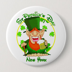 Badge Rond 10 Cm Le jour New York de St Patrick