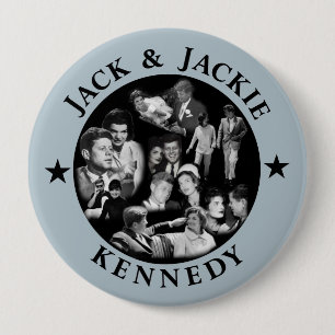 Badge Rond 10 Cm Le Kennedys : Jack et Jackie