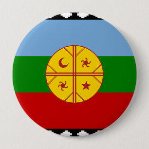 Badge Rond 10 Cm le Mapuches, Chili