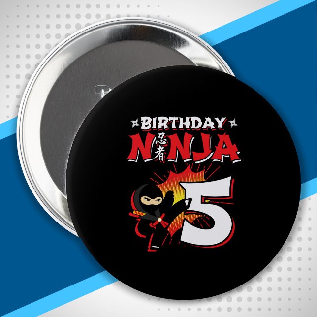 Badge Rond 10 Cm Le poison de Ninja Birthday (Créateur téléchargé)