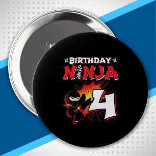 Badge Rond 10 Cm Le poison de Ninja Birthday
