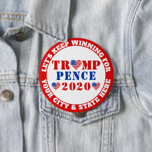 Badge Rond 10 Cm L'élection 2020 de penny d'atout Etats-Unis laiss