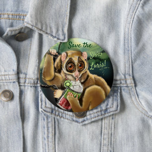 Badge Rond 10 Cm Lente Loris Smoothie