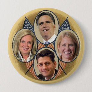 Badge Rond 10 Cm L'équipe de Romney Ryan