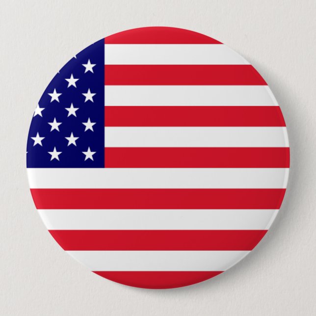 Badge Rond 10 Cm Les Etats-Unis - Drapeau américain (Devant)
