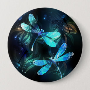 Badge Rond 10 Cm Les libellules du lac