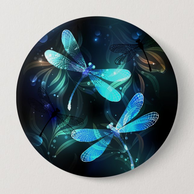 Badge Rond 10 Cm Les libellules du lac (Devant)