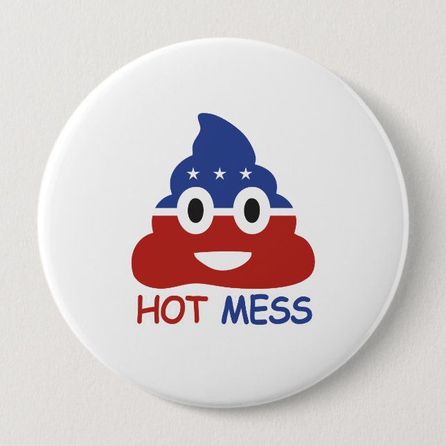 Badge Rond 10 Cm Les remous politiques  (Devant)