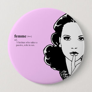 Badge Rond 10 Cm Lesbienne de FEMME