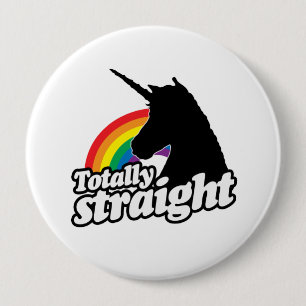BADGE ROND 10 CM LICORNE TOTALEMENT DROITE - .PNG