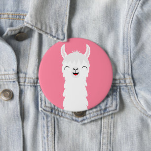 Badge Rond 10 Cm Llama alpaga