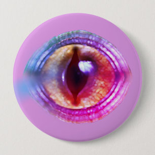 Badge Rond 10 Cm L'oeil du dragon d'Imaginaire violet enchanté