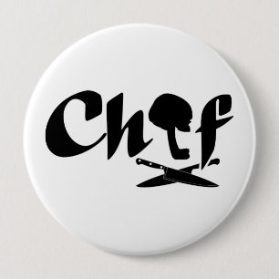 Badge Rond 10 Cm Logo du chef