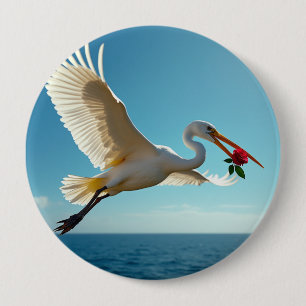Badge Rond 10 Cm L'oiseau voyageur