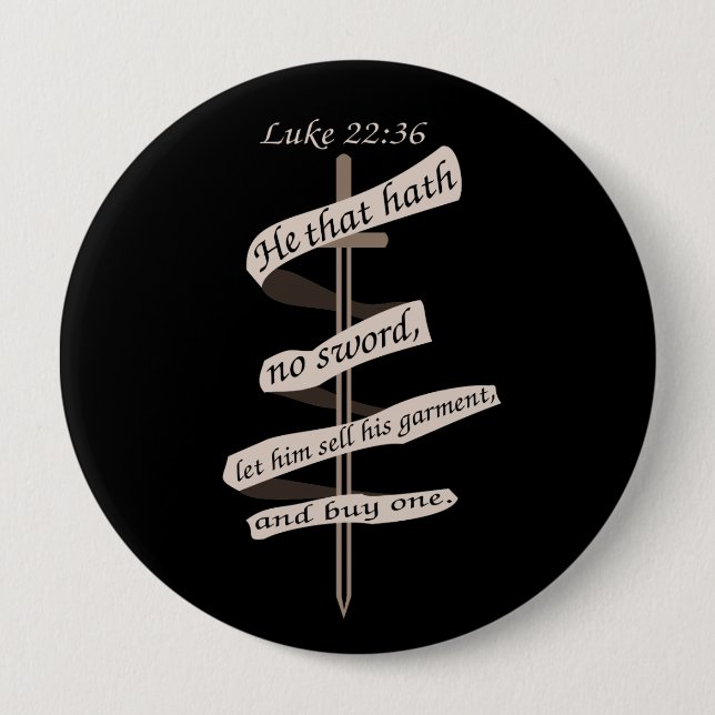 Badge Rond 10 Cm Luke Advice Acheter une épée (Devant)