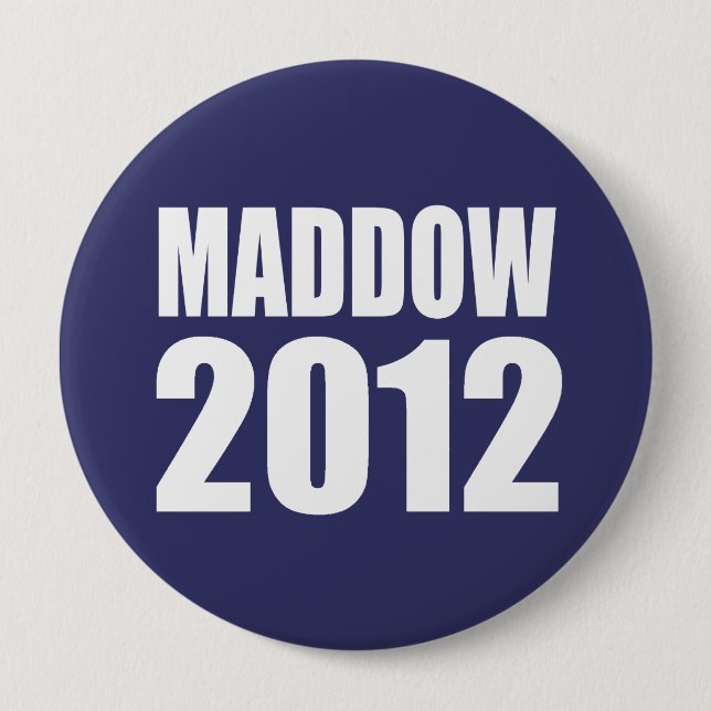 Badge Rond 10 Cm MADDOW Élections Gear (Devant)