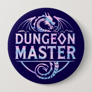 Badge Rond 10 Cm Maître de Dungeon