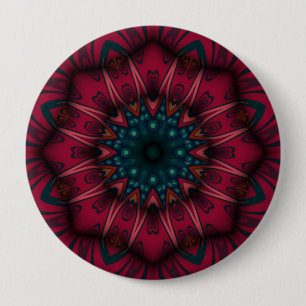 Badge Rond 10 Cm Mandala géométrique